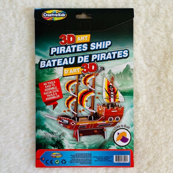 2/$18🌴 Kids 3D Art Bundle 3pk of Air Force Plane, Pirate Ship & Dump Truck 6 yr+ - Picture 5 of 10